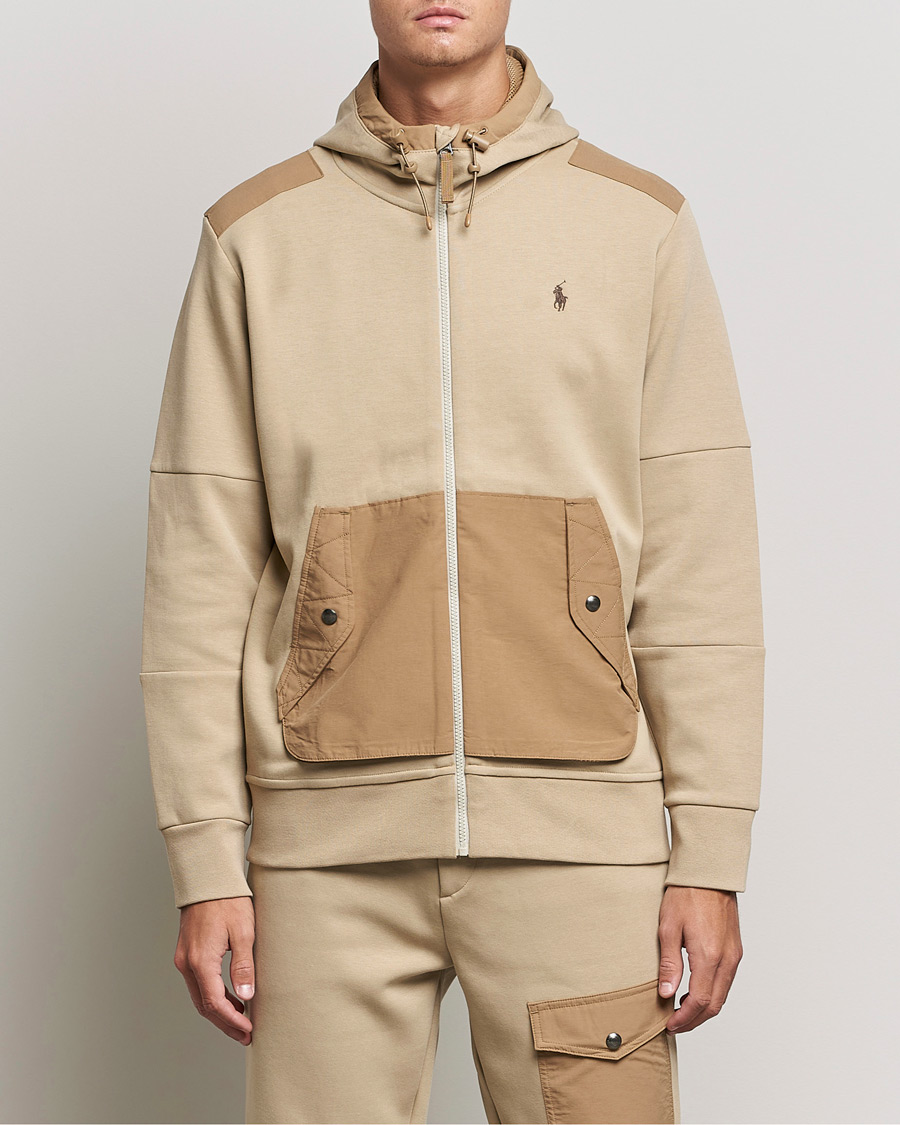 Herre | Gensere | Polo Ralph Lauren | Double Knit Full Zip Hoodie Classic Khaki