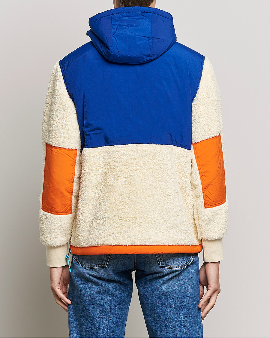 Herre | Gensere | Polo Ralph Lauren | Curly Sherpa/Nylon Half Zip Hoodie Cream Multi