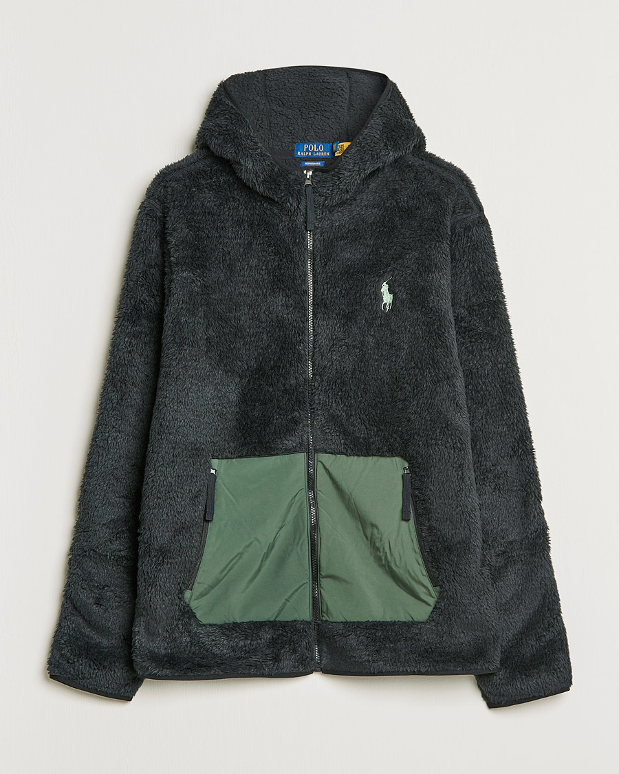 Herre | Gensere | Polo Ralph Lauren | Curly Sherpa Full Zip Hoodie Black