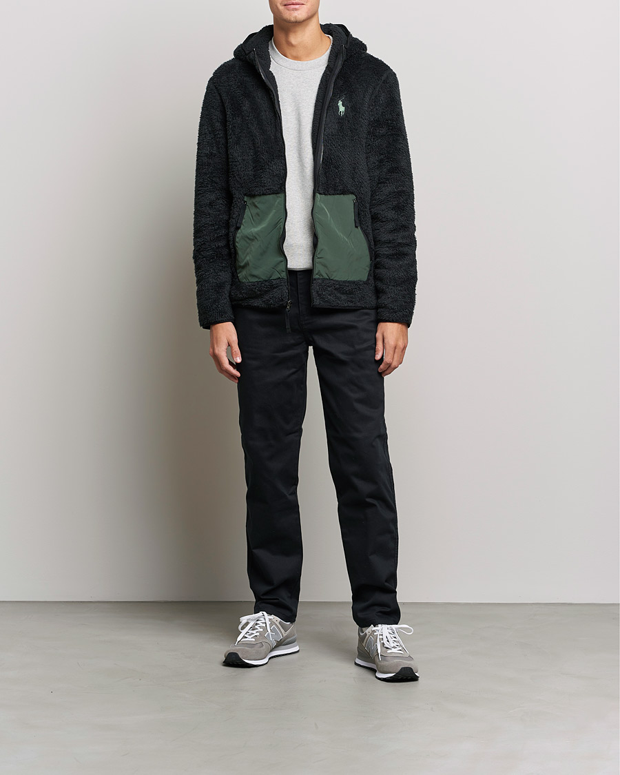 Herre | Gensere | Polo Ralph Lauren | Curly Sherpa Full Zip Hoodie Black