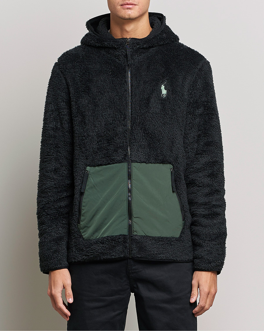 Herre | Gensere | Polo Ralph Lauren | Curly Sherpa Full Zip Hoodie Black