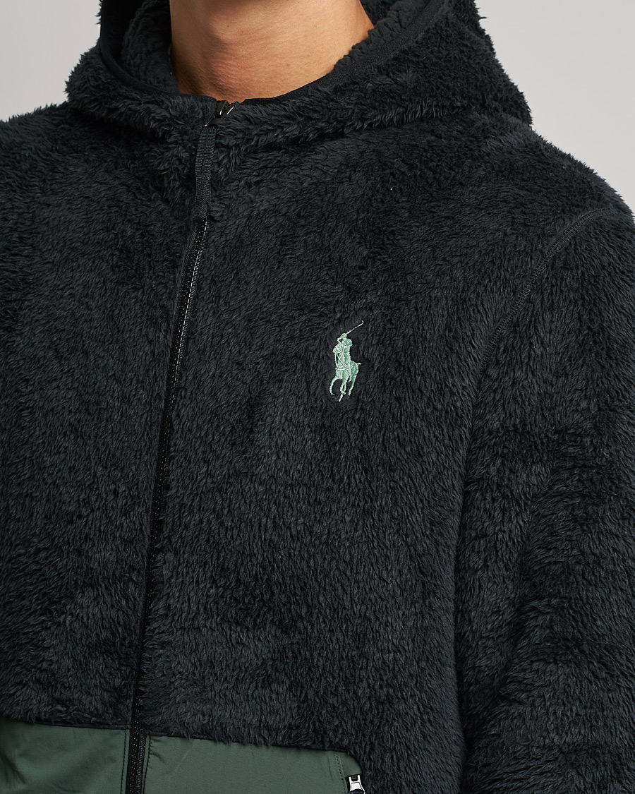 Herre | Gensere | Polo Ralph Lauren | Curly Sherpa Full Zip Hoodie Black