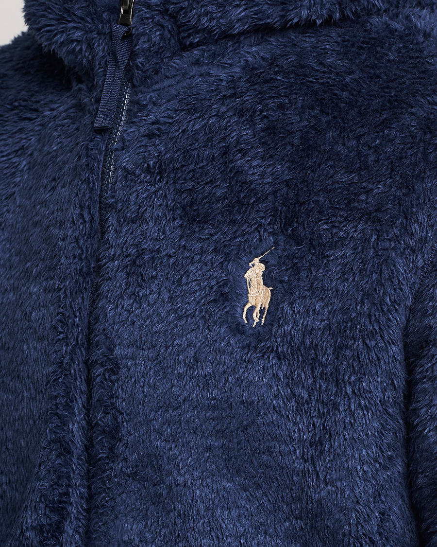 Herre | Gensere | Polo Ralph Lauren | Curly Sherpa Full Zip Hoodie Newport Navy