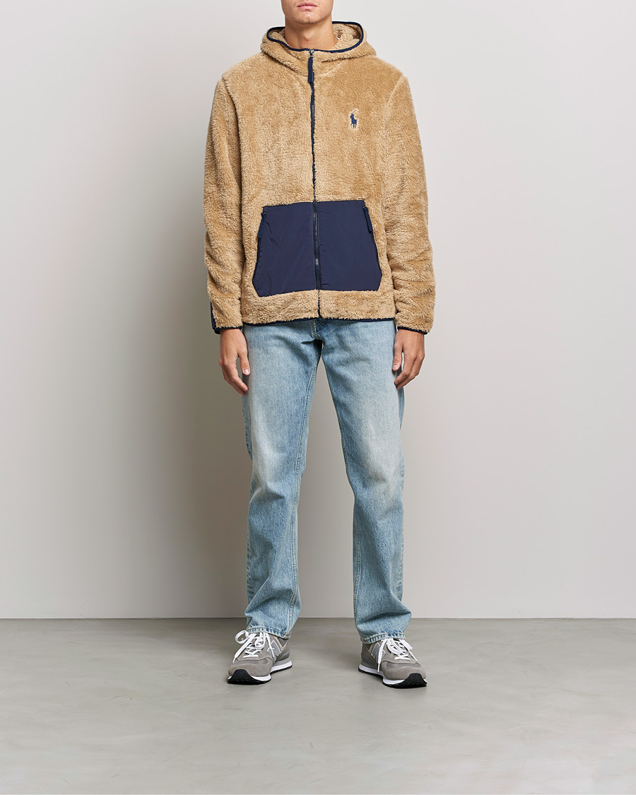 Herre | Gensere | Polo Ralph Lauren | Curly Sherpa Full Zip Hoodie Vintage Khaki