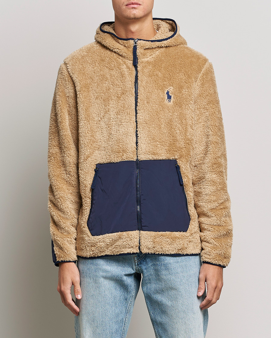 Herre | Gensere | Polo Ralph Lauren | Curly Sherpa Full Zip Hoodie Vintage Khaki