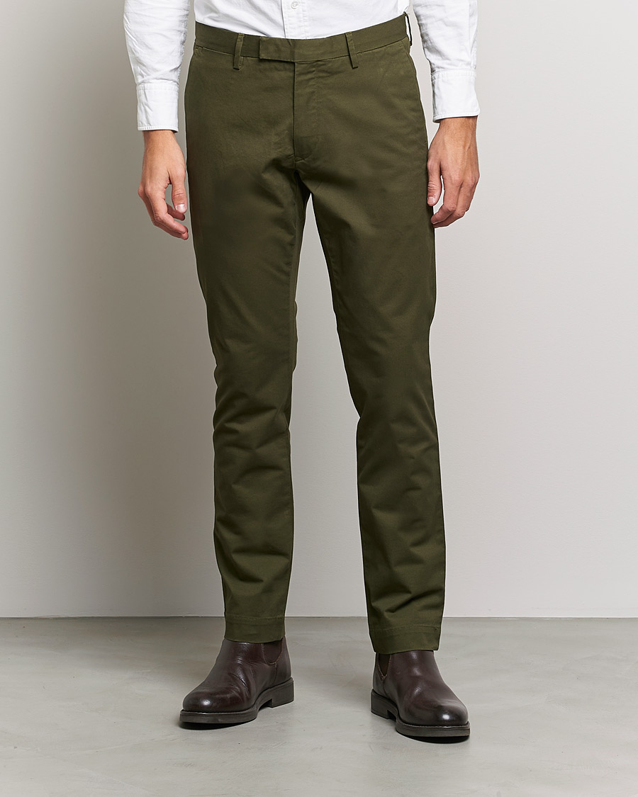 Herre | Bukser | Polo Ralph Lauren | Slim Fit Stretch Chinos Armadillo Green
