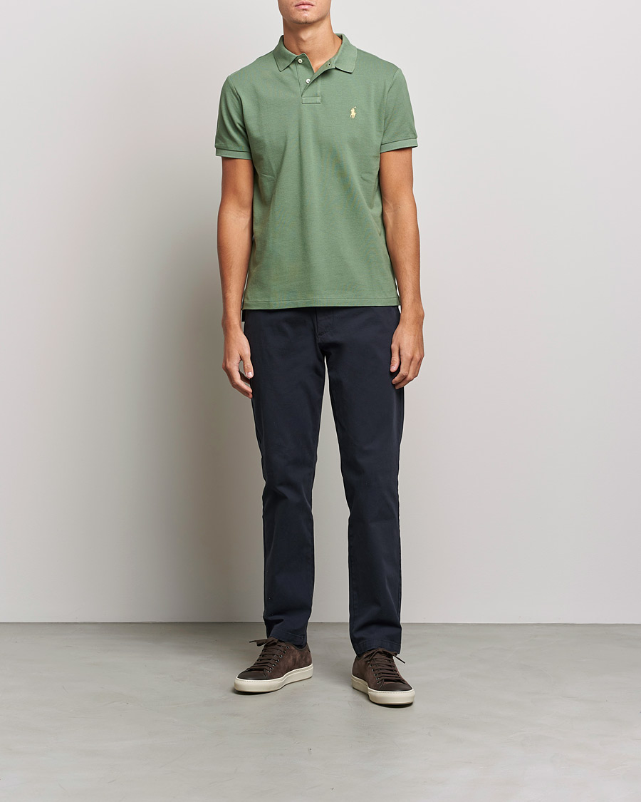 Herre | Pikéer | Polo Ralph Lauren | Custom Slim Fit Polo Cargo Green
