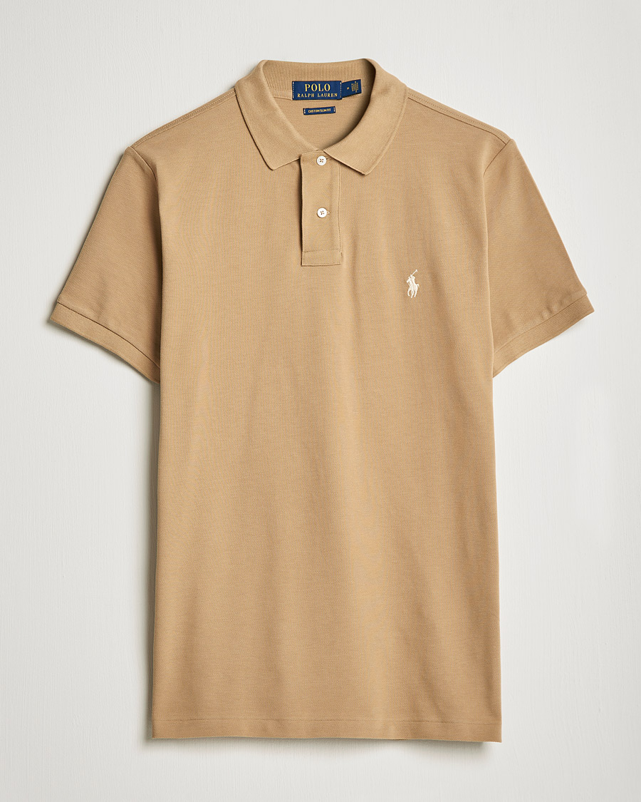 Herre | Pikéer | Polo Ralph Lauren | Custom Slim Fit Polo Luxury Tan