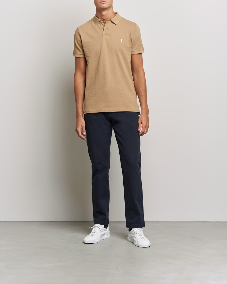 Herre | Pikéer | Polo Ralph Lauren | Custom Slim Fit Polo Luxury Tan