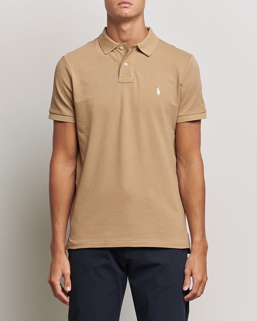 Herre | Pikéer | Polo Ralph Lauren | Custom Slim Fit Polo Luxury Tan