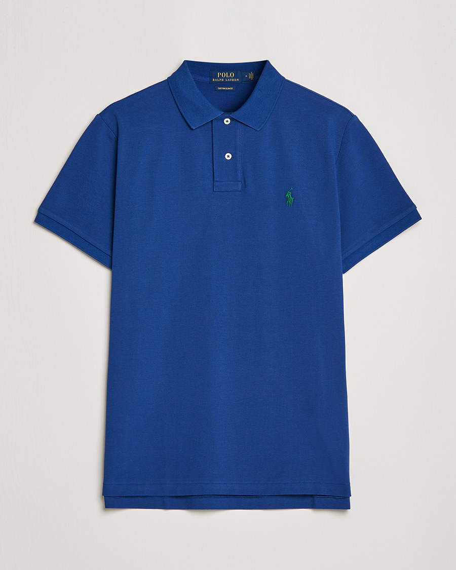 Herre | Pikéer | Polo Ralph Lauren | Custom Slim Fit Polo Harrison Blue