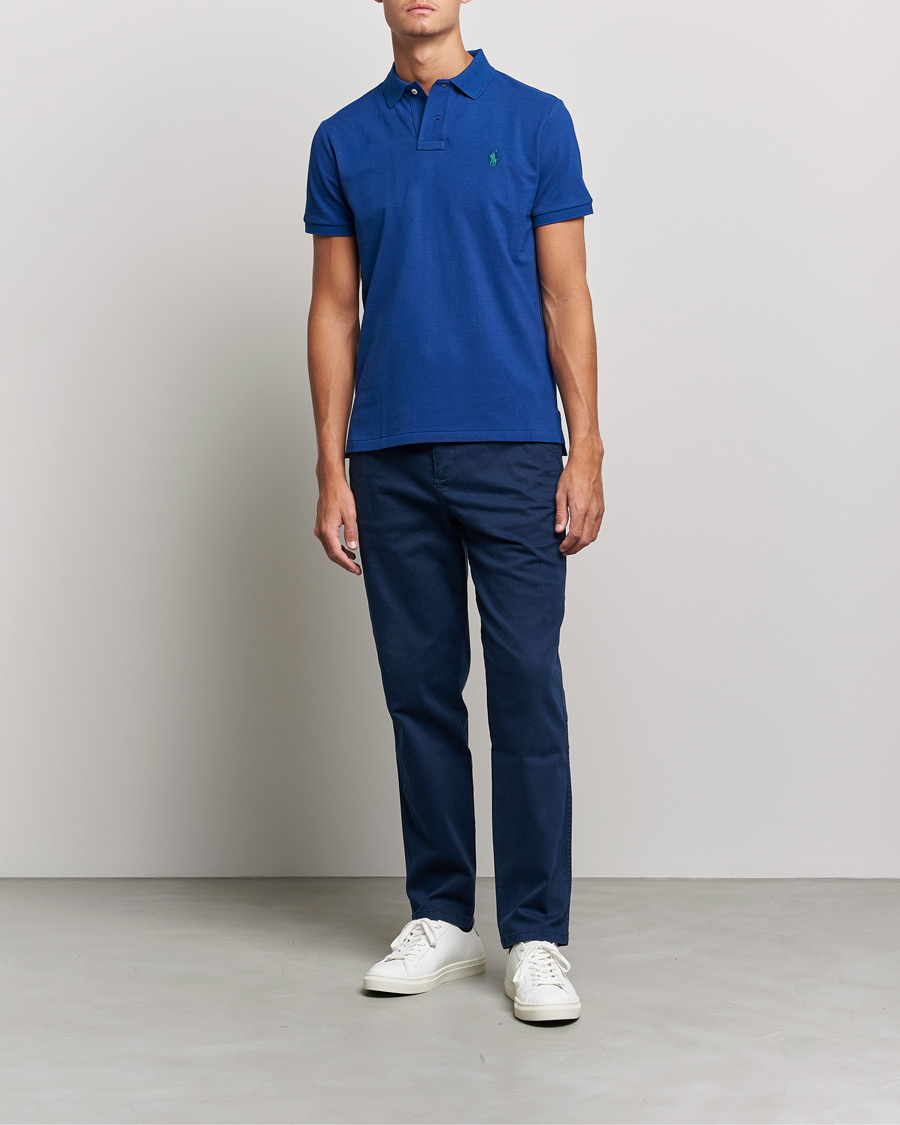 Herre | Pikéer | Polo Ralph Lauren | Custom Slim Fit Polo Harrison Blue