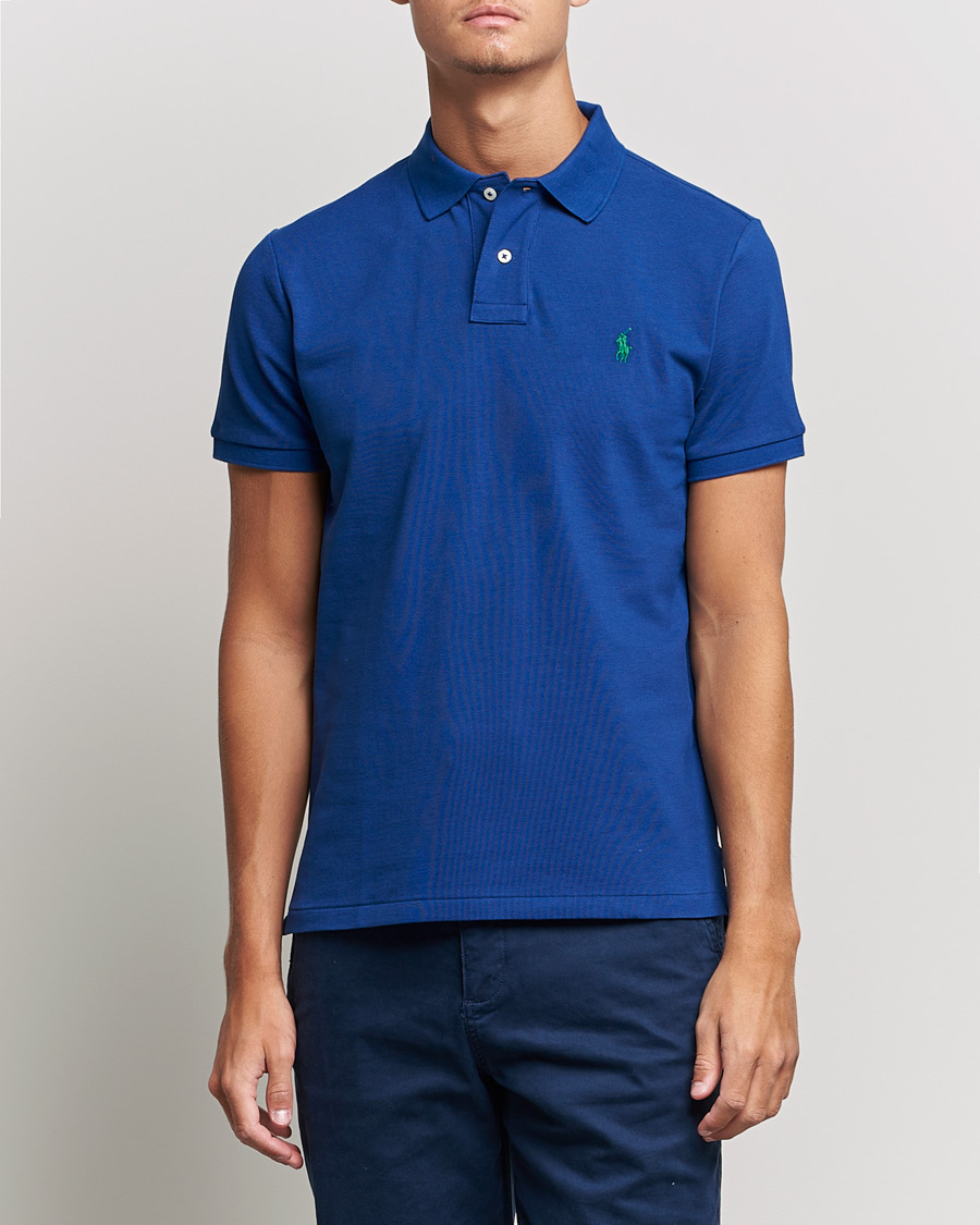 Herre | Pikéer | Polo Ralph Lauren | Custom Slim Fit Polo Harrison Blue