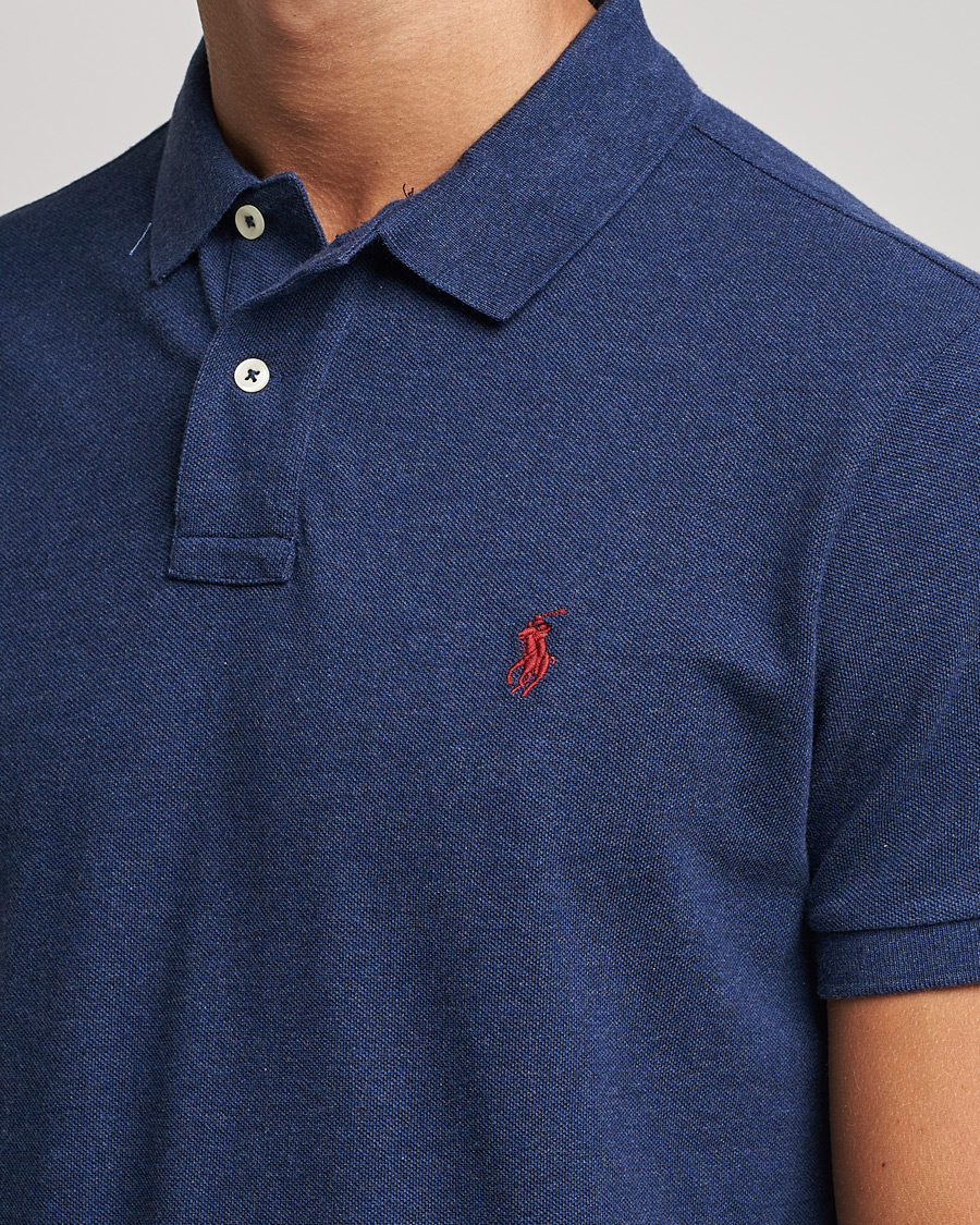 Herre | Pikéer | Polo Ralph Lauren | Custom Slim Fit Polo Spring Navy Heather