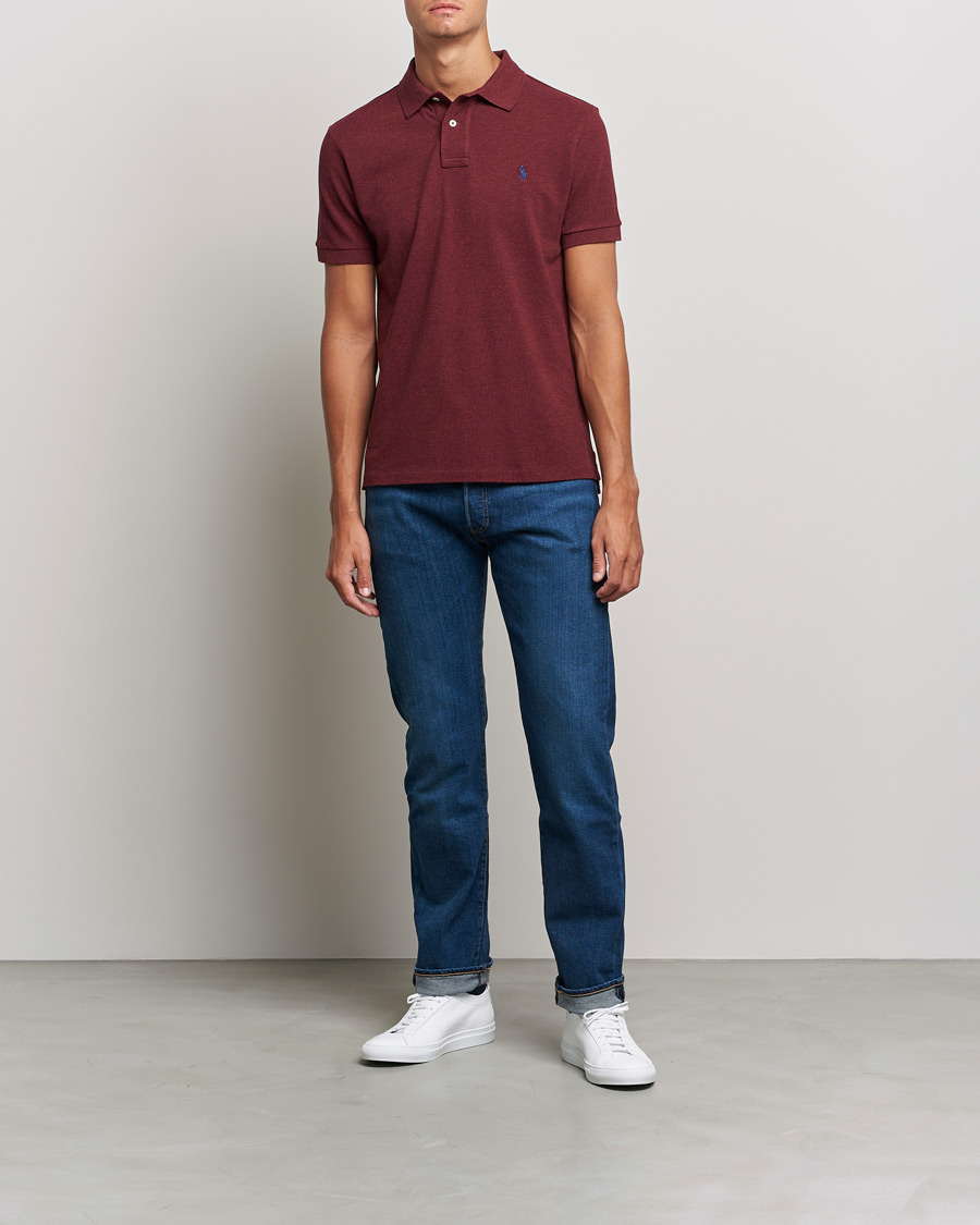 Herre | Pikéer | Polo Ralph Lauren | Custom Slim Fit Polo Spring Wine Heather