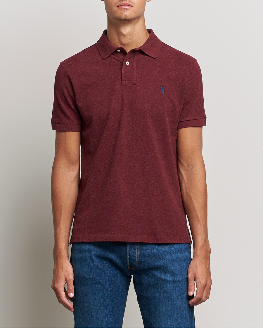 Herre | Pikéer | Polo Ralph Lauren | Custom Slim Fit Polo Spring Wine Heather