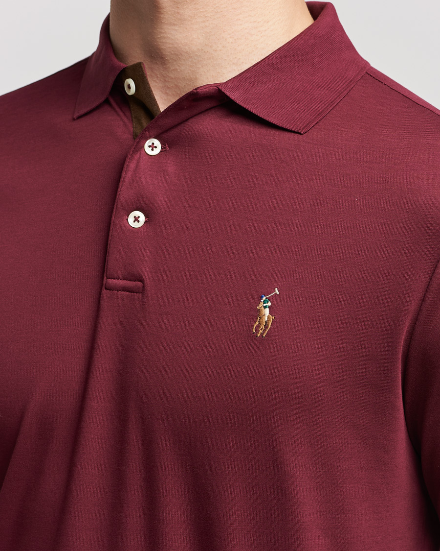 Herre | Gensere | Polo Ralph Lauren | Luxury Pima Cotton Long Sleeve Polo Classic Wine