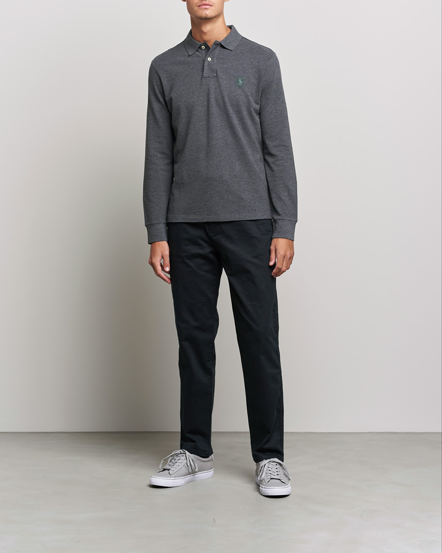 Herre | Pikéer | Polo Ralph Lauren | Custom Slim Fit Long Sleeve Polo Barclay Heathe