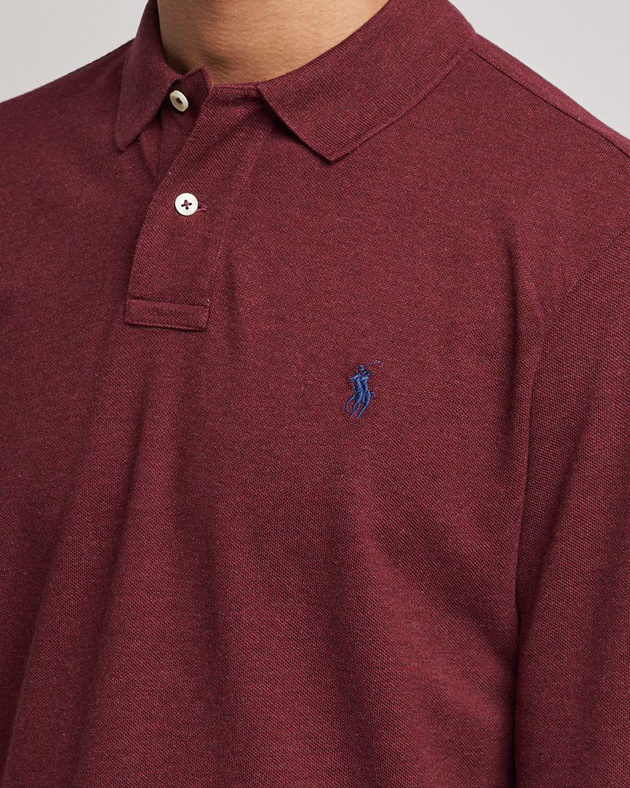 Herre | Gensere | Polo Ralph Lauren | Custom Slim Fit Long Sleeve Polo Wine Heather