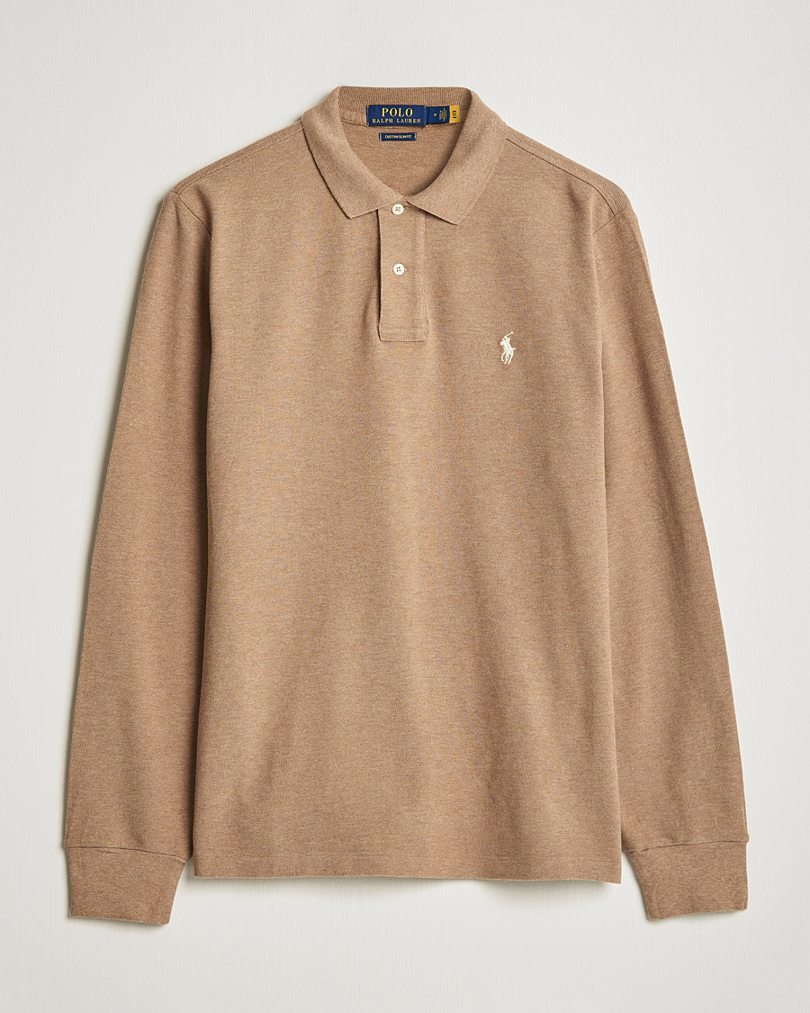 Herre | Gensere | Polo Ralph Lauren | Custom Slim Fit Long Sleeve Polo Italian Heather