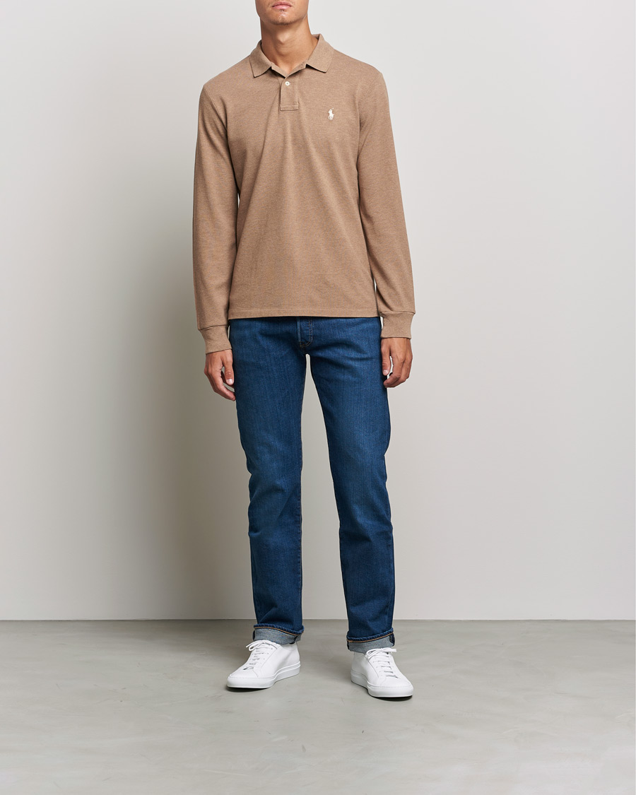 Herre | Gensere | Polo Ralph Lauren | Custom Slim Fit Long Sleeve Polo Italian Heather