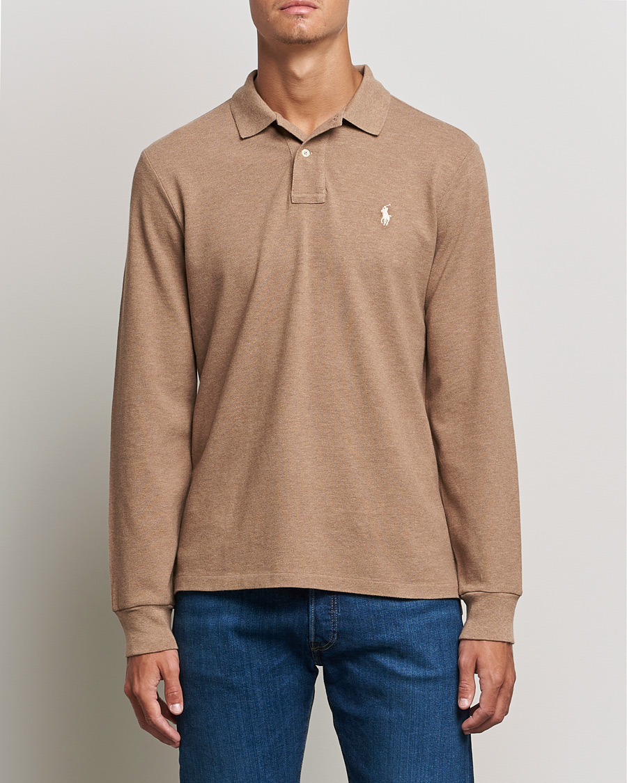 Herre | Gensere | Polo Ralph Lauren | Custom Slim Fit Long Sleeve Polo Italian Heather