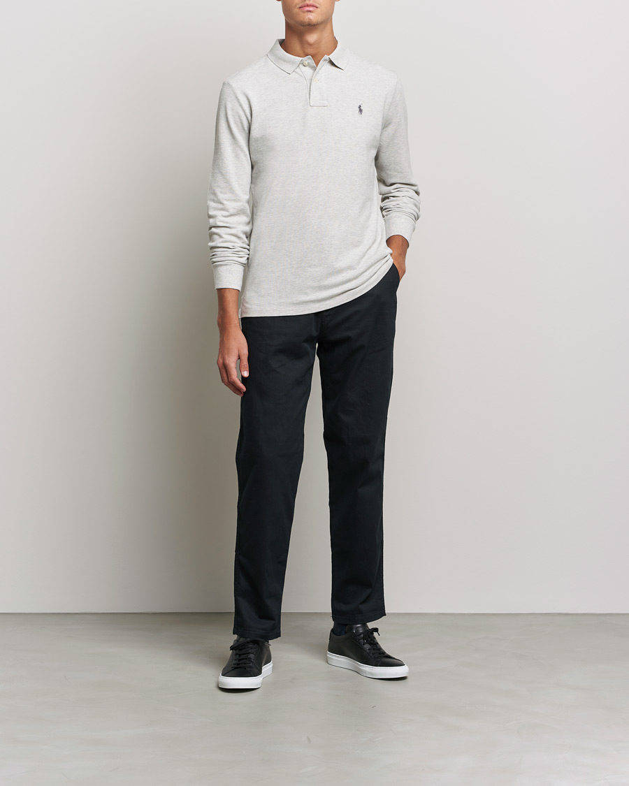 Herre | Gensere | Polo Ralph Lauren | Custom Slim Fit Long Sleeve Polo Light Sport Heather