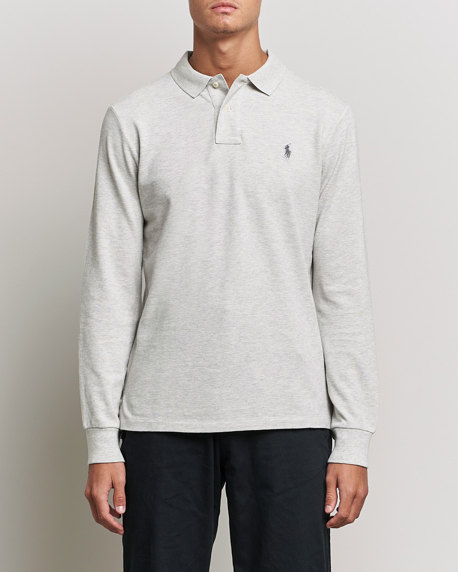 Herre | Gensere | Polo Ralph Lauren | Custom Slim Fit Long Sleeve Polo Light Sport Heather