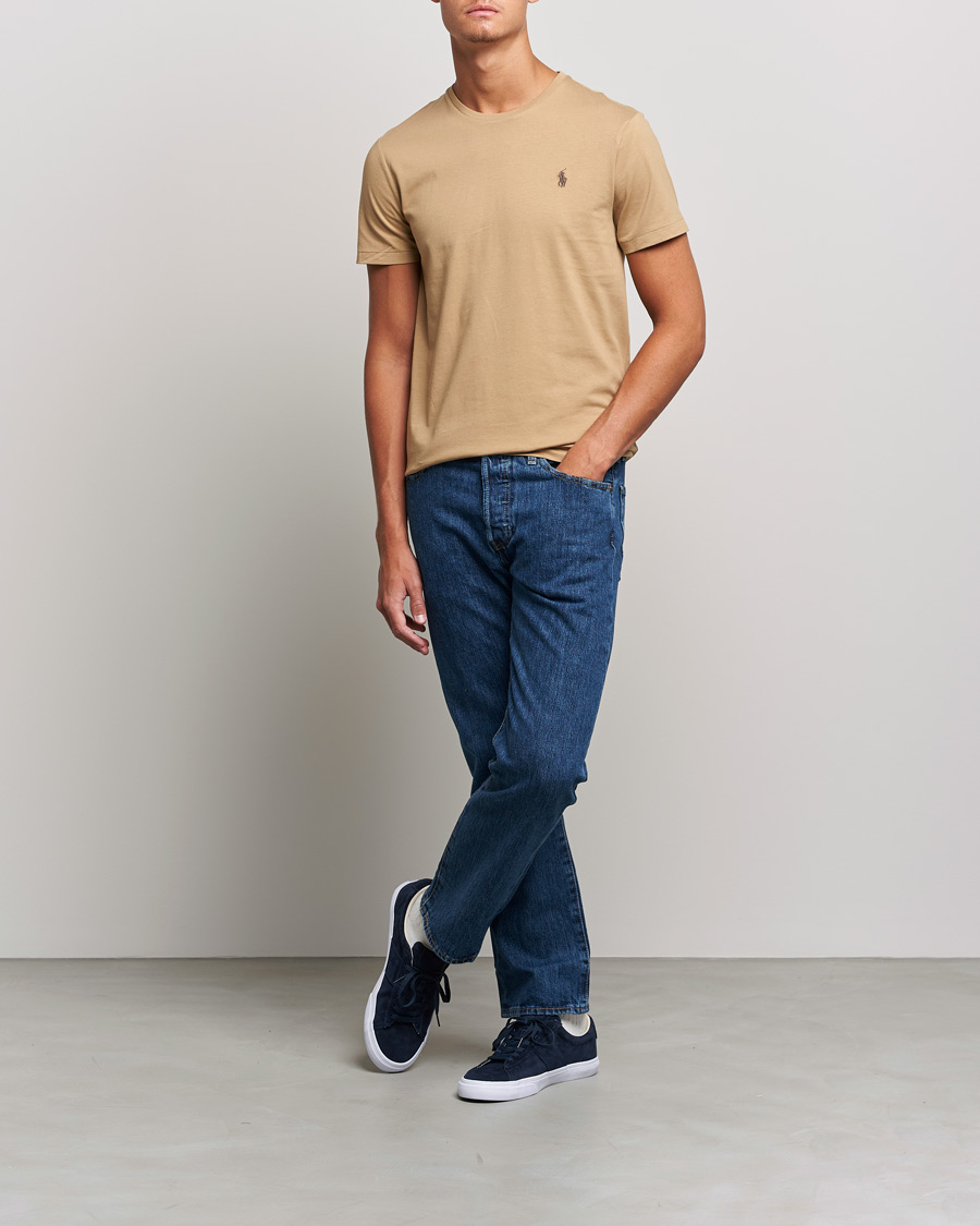 Herre | T-Shirts | Polo Ralph Lauren | Crew Neck Tee Luxury Tan