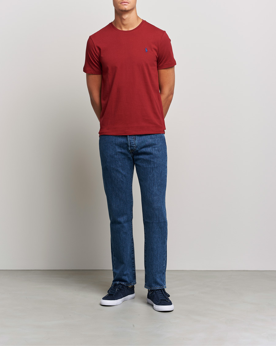 Herre | T-Shirts | Polo Ralph Lauren | Crew Neck Tee Holiday Red