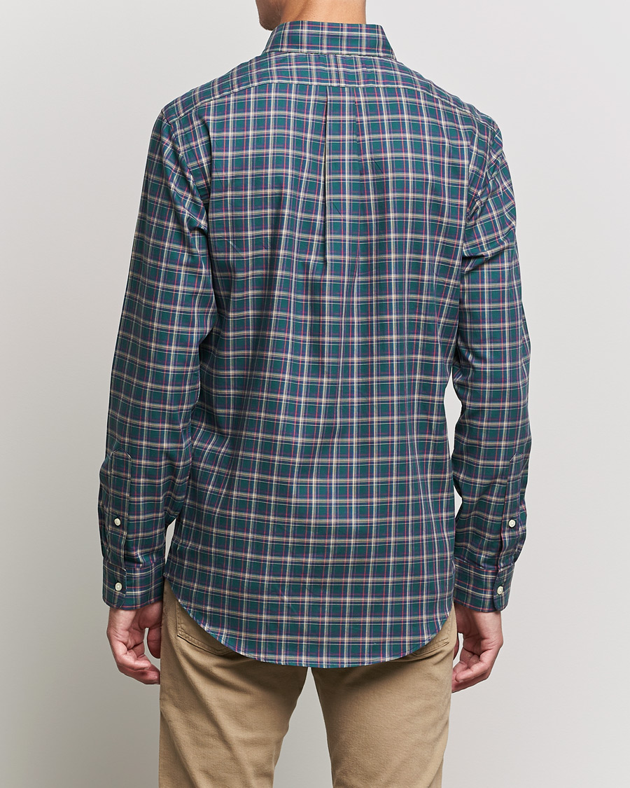 Herre | Skjorter | Polo Ralph Lauren | Custom Fit Twill Checked Shirt Green/Cream