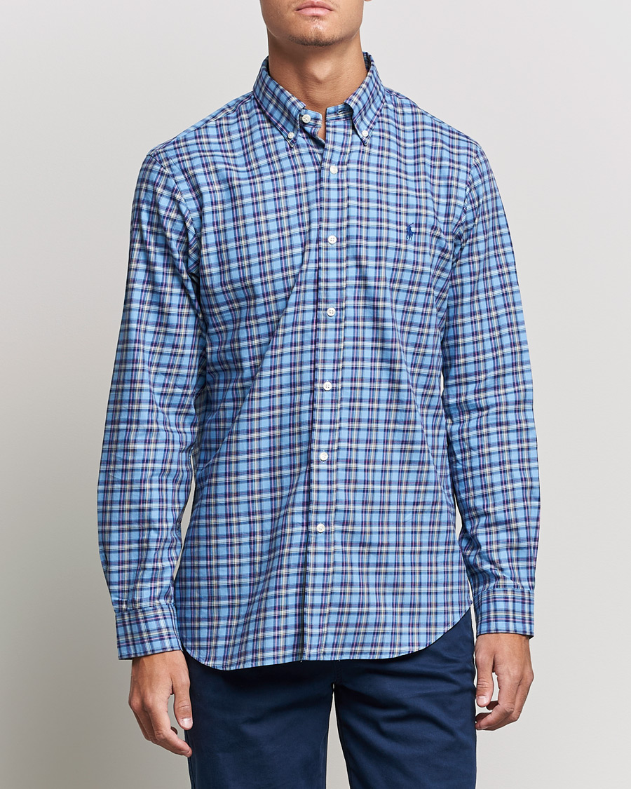 Herre | Casualskjorter | Polo Ralph Lauren | Custom Fit Twill Checked Shirt Blue