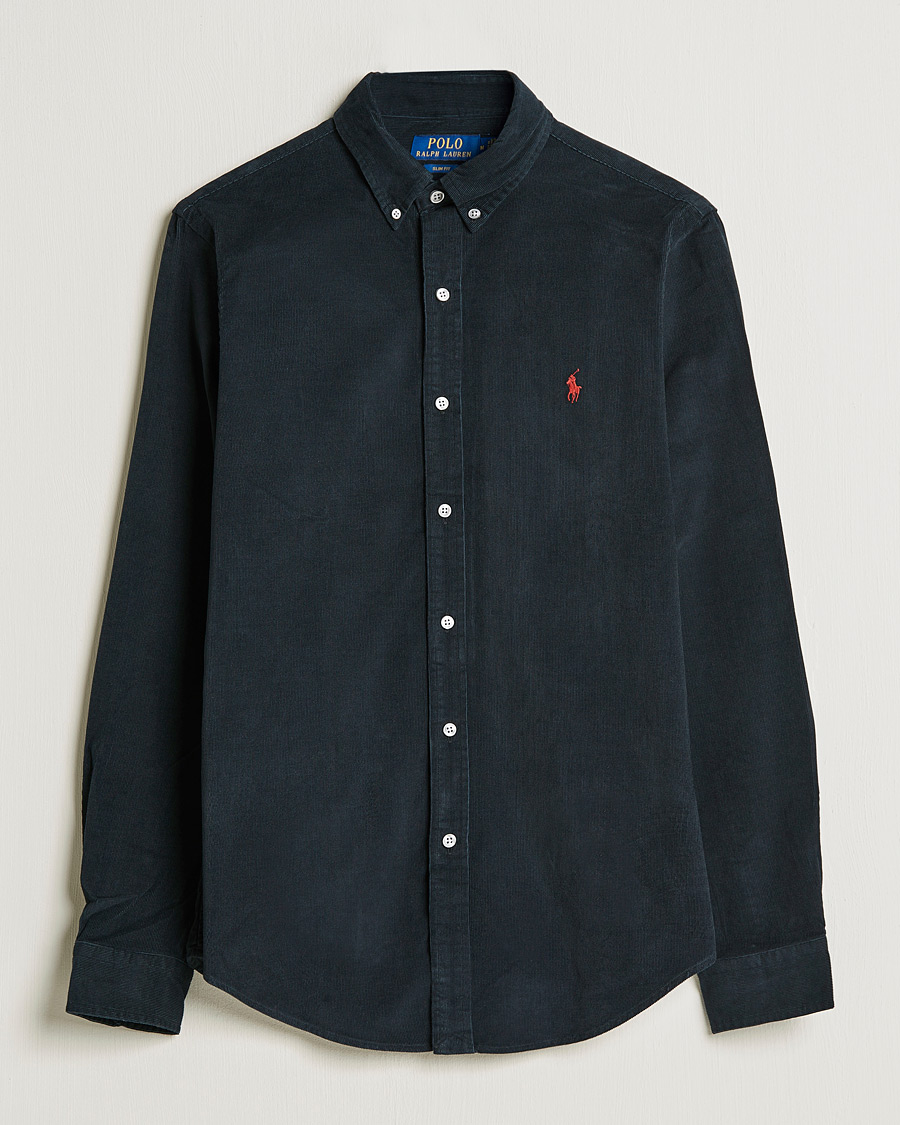 Herre | Skjorter | Polo Ralph Lauren | Slim Fit Corduroy Shirt Black