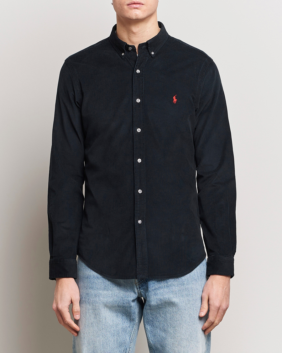Herre | Cordfløyelskjorter | Polo Ralph Lauren | Slim Fit Corduroy Shirt Black