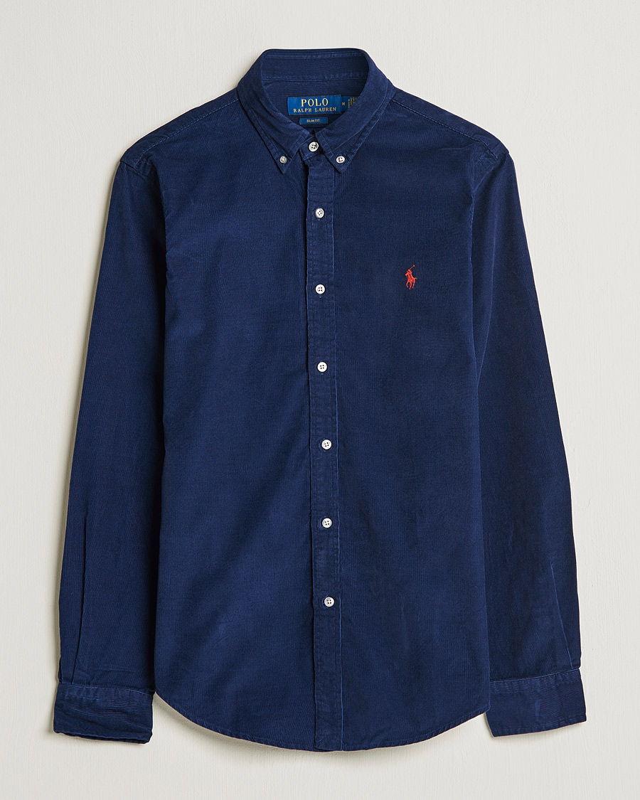 Herre | | Polo Ralph Lauren | Slim Fit Corduroy Shirt Newport Navy