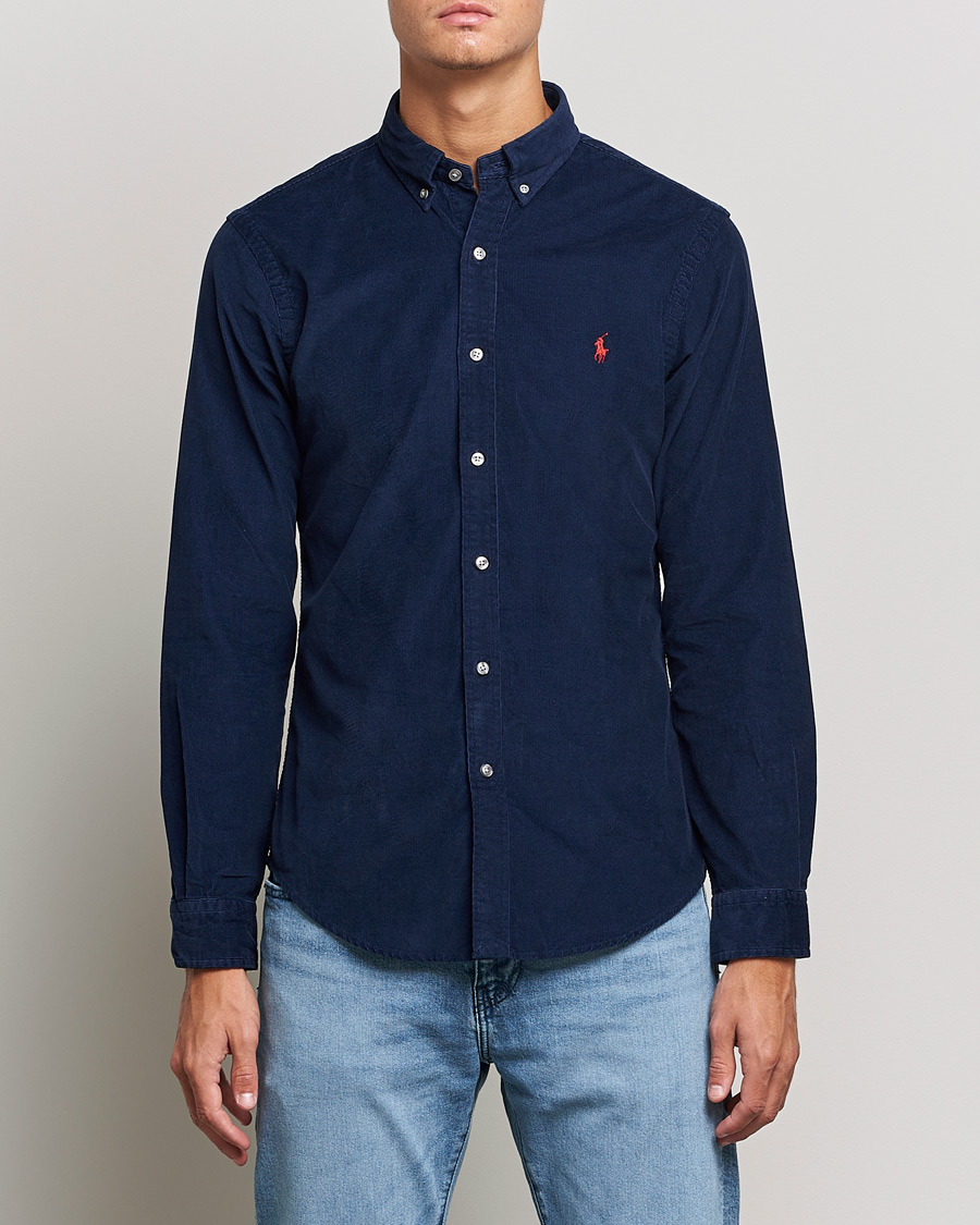 Herre | | Polo Ralph Lauren | Slim Fit Corduroy Shirt Newport Navy