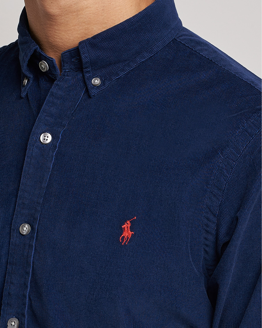Herre | Skjorter | Polo Ralph Lauren | Slim Fit Corduroy Shirt Newport Navy