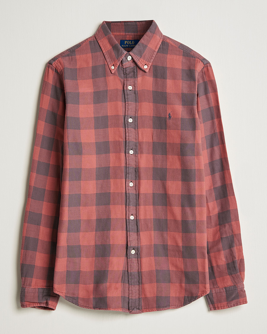 Herre | Skjorter | Polo Ralph Lauren | Custom Fit Double Faced Checked Shirt Red/Black