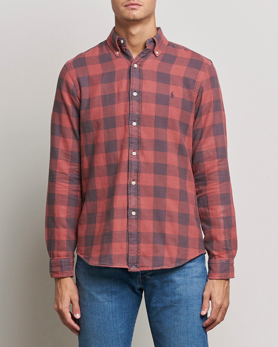 Herre | Skjorter | Polo Ralph Lauren | Custom Fit Double Faced Checked Shirt Red/Black