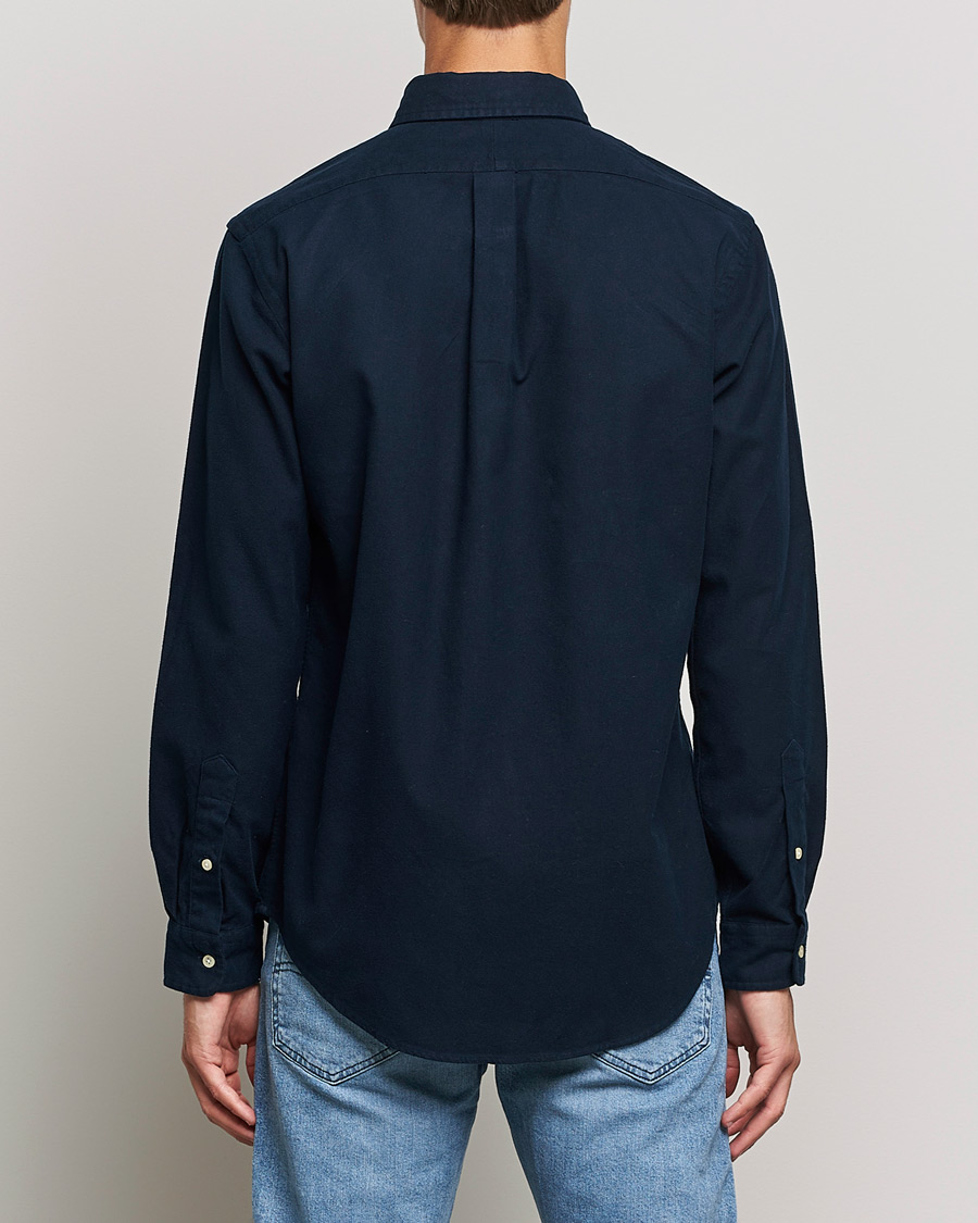 Herre | Skjorter | Polo Ralph Lauren | Custom Fit Brushed Flannel Shirt Hunter Navy