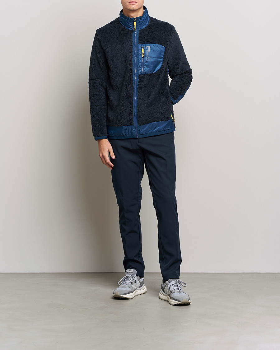 Herre | Gensere | RLX Ralph Lauren | Hi-Pile Full Zip Sweater College Navy