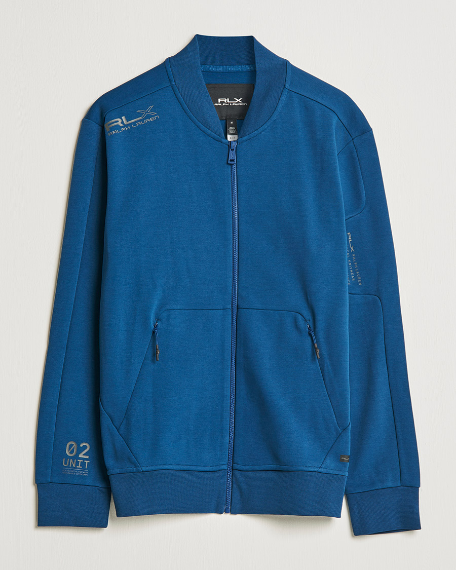Herre | Gensere | RLX Ralph Lauren | Double Knit Full Zip Sweater Raleigh Blue