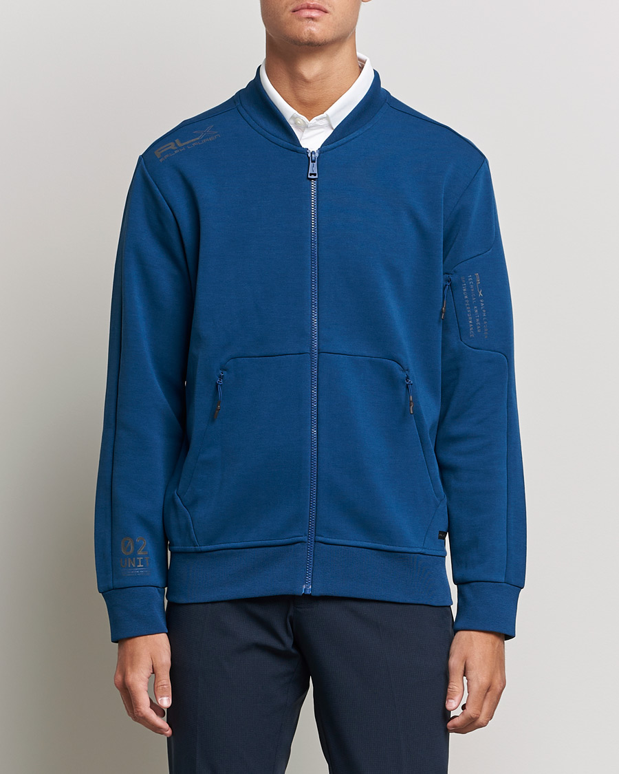 Herre | Sport | RLX Ralph Lauren | Double Knit Full Zip Sweater Raleigh Blue
