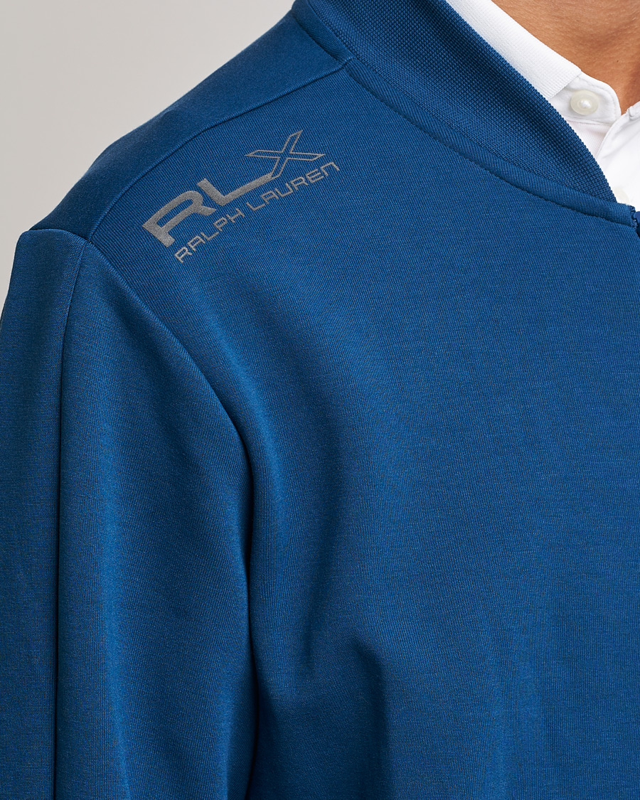 Herre | Gensere | RLX Ralph Lauren | Double Knit Full Zip Sweater Raleigh Blue