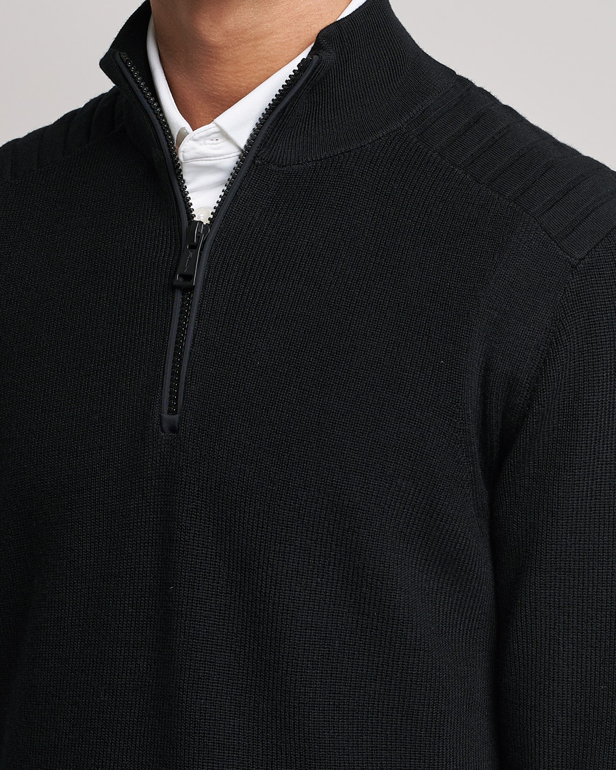 Herre | Gensere | RLX Ralph Lauren | Merino Half Zip Sweater Black