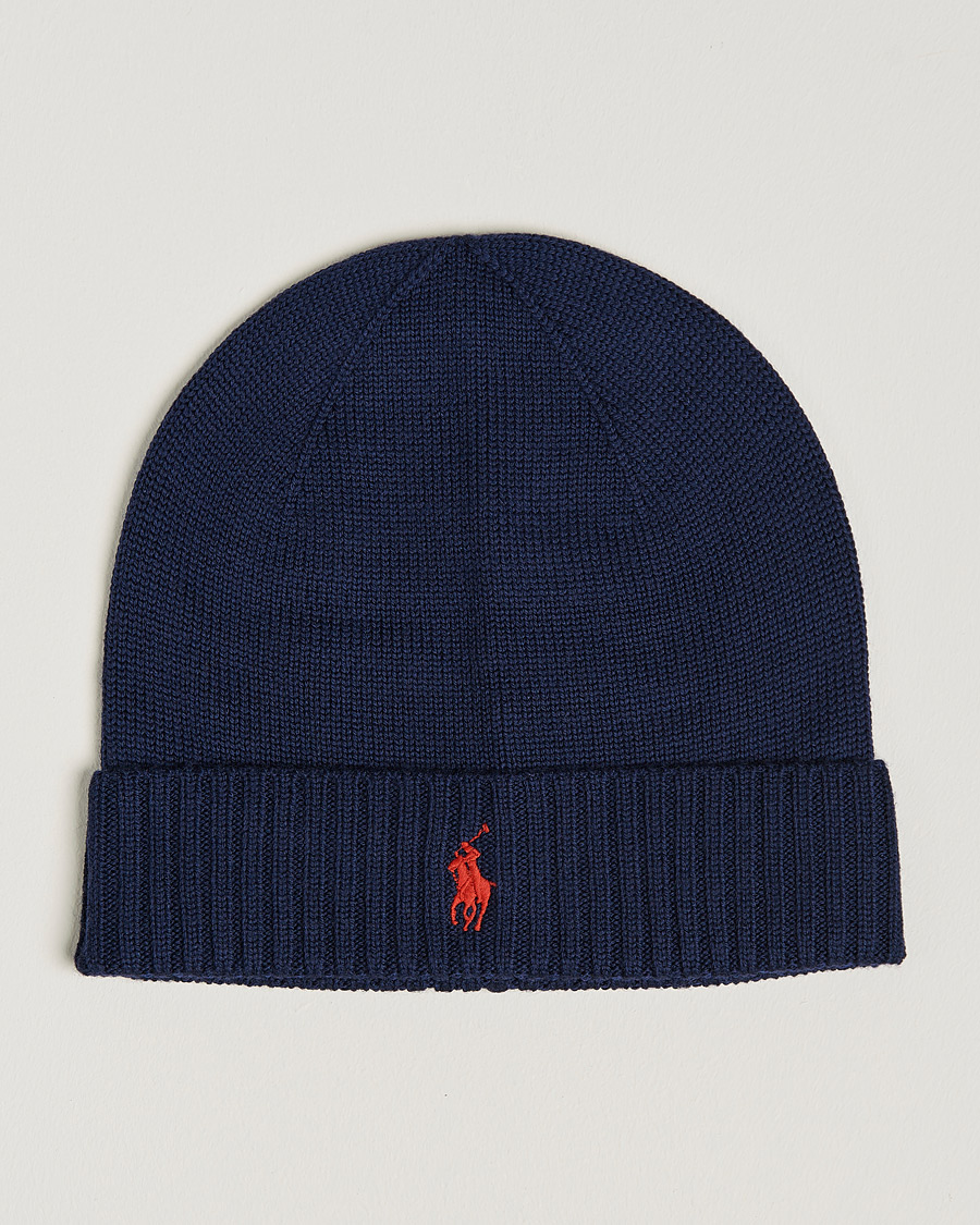 Herre | Luer | Polo Ralph Lauren | Merino Beanie Hunter Navy