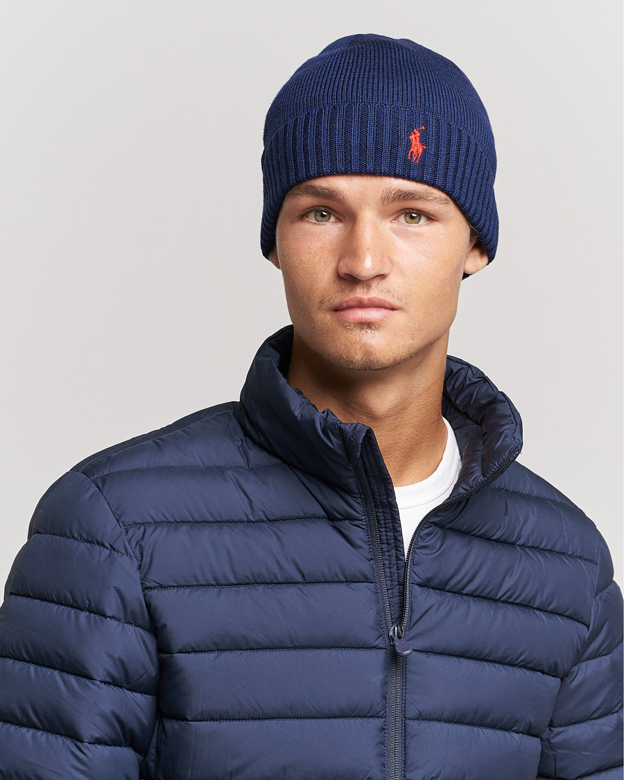 Herre | Luer | Polo Ralph Lauren | Merino Beanie Hunter Navy