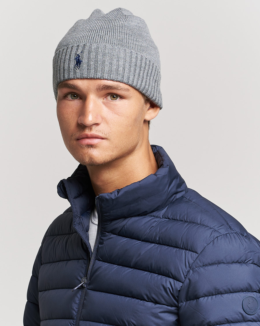 Herre |  | Polo Ralph Lauren | Merino Wool Beanie Fawn Grey Heather