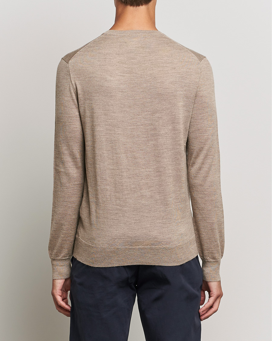 Herre | Gensere | Polo Ralph Lauren | Merino Crew Neck Pullover Light Walnut Heather
