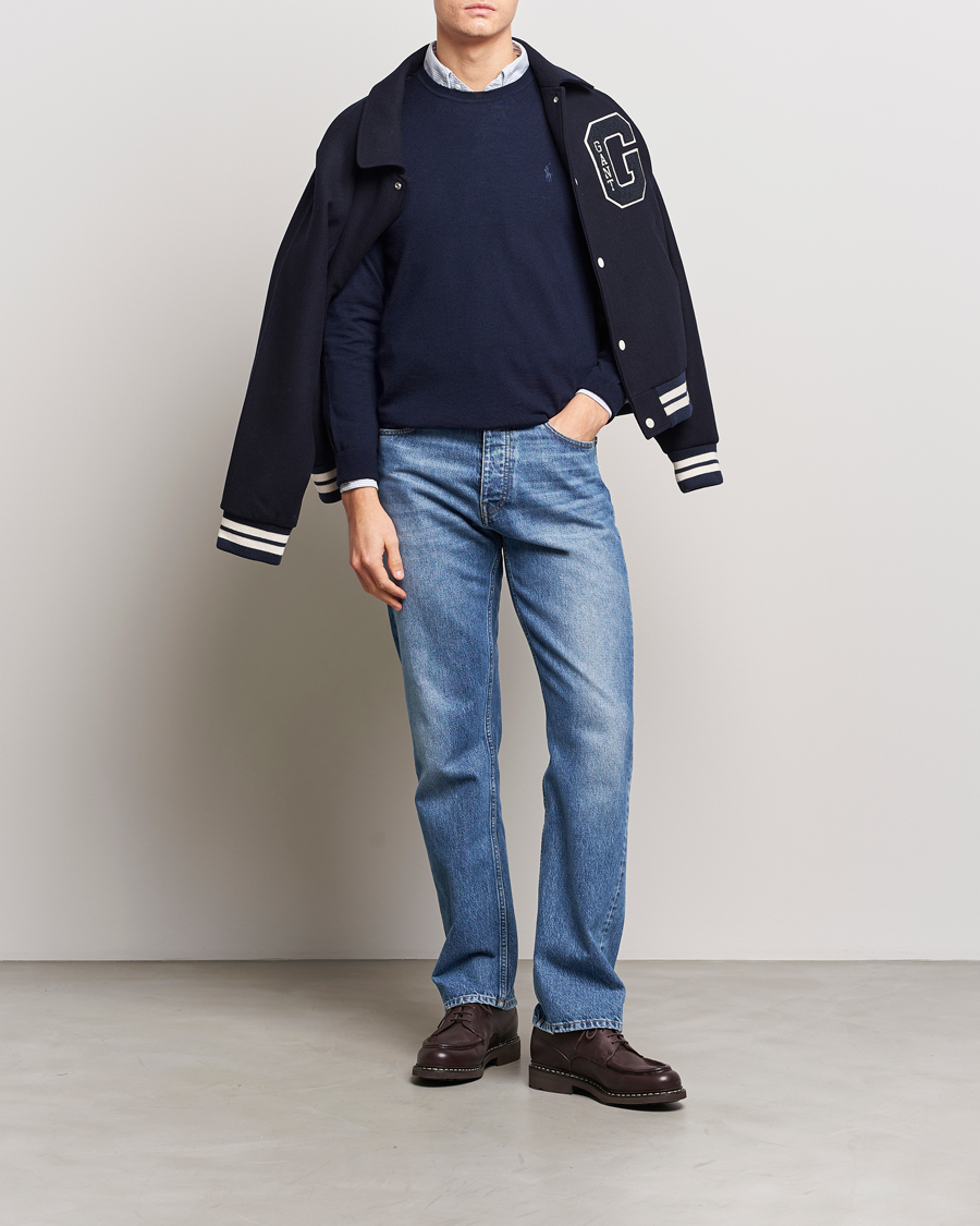 Herre | Gensere | Polo Ralph Lauren | Merino Crew Neck Pullover Hunter Navy